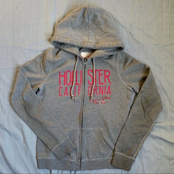 Hollister Logo Zip-up Hoodie - Picture 1 of 5